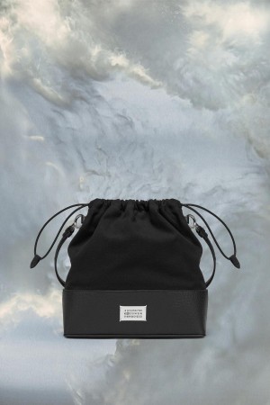 Maison Margiela 5AC Daily Drawstring Backpack Medium Svarta | SE_MM36999