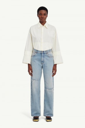 Maison Margiela 5 Pocket Trousers Ljusblå | SE_MM50766