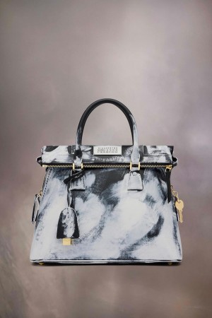 Maison Margiela 5ac Classique Bianchetto Medium Blå Svarta | SE_MM85620