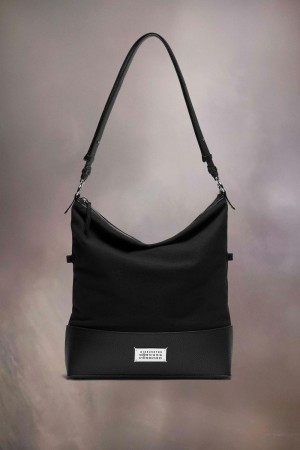 Maison Margiela 5ac Hobo Medium Svarta | SE_MM40767