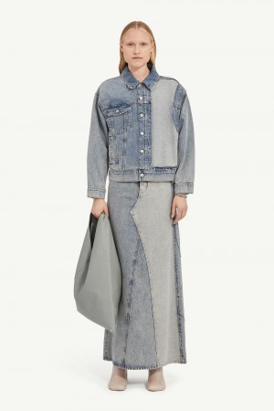 Maison Margiela 5-pocket Denim Long Skirt Blå | SE_MM76797