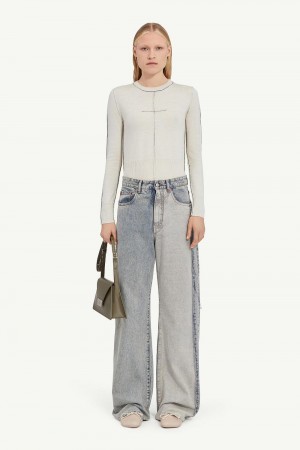 Maison Margiela 5-pocket Denim Trousers Grå | SE_MM77351