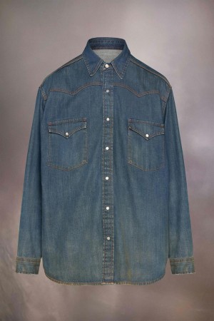 Maison Margiela Americana Wash Shirt Blå | SE_MM52233