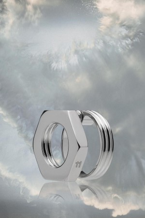 Maison Margiela Bolt And Nut Cut-out Earring Silver | SE_MM20938