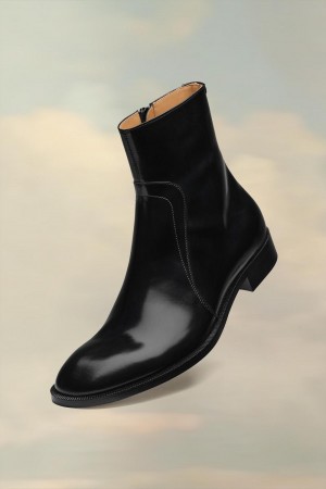 Maison Margiela Brushed Leather Boots Svarta | SE_MM57001