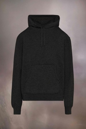 Maison Margiela Cashmere Hooded Sweater Svarta | SE_MM13074