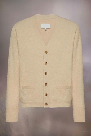Maison Margiela Cashmere Knit Cardigan Khaki | SE_MM72641