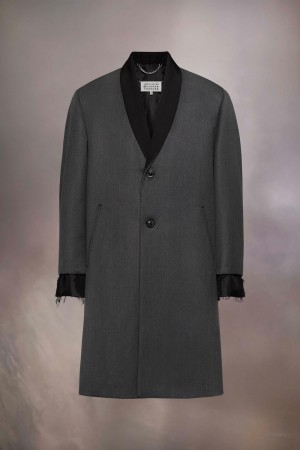 Maison Margiela Cavalry Twill Coat Mörkgrå | SE_MM21874