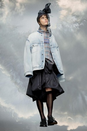 Maison Margiela Collarless Denim Jacket Blå | SE_MM81749