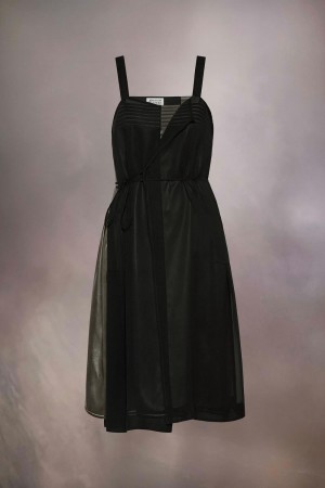 Maison Margiela Contrast Dress Mörkgröna Svarta | SE_MM47543