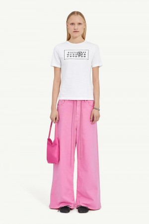 Maison Margiela Cotton Jersey Numeric T-shirt Vita | SE_MM36456