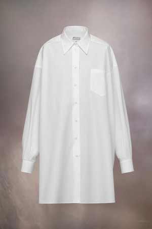 Maison Margiela Cotton Poplin Shirt Dress Vita | SE_MM84415