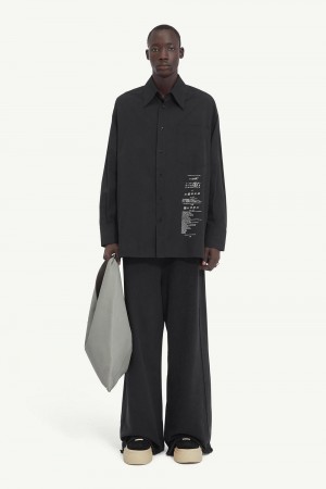 Maison Margiela Cotton Poplin Shirt Svarta | SE_MM65763