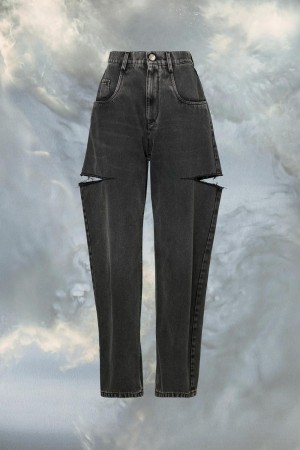 Maison Margiela Cut-out Jeans Svarta | SE_MM87297