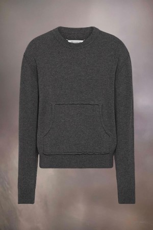 Maison Margiela DéCortiqué Cashmere Sweater Mörkgrå | SE_MM69527