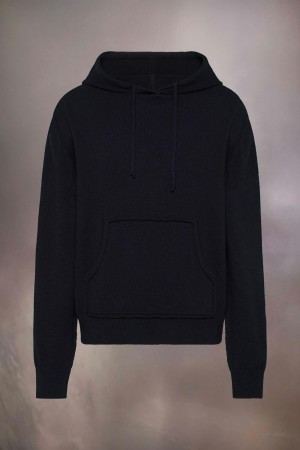 Maison Margiela DéCortiqué Cashmere Hoodie Svarta | SE_MM77777