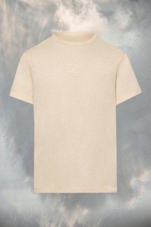 Maison Margiela Distorted Logo T-shirt Beige | SE_MM10342