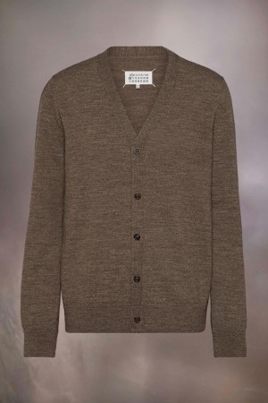 Maison Margiela Elbow Patch Cardigan Bruna | SE_MM43935