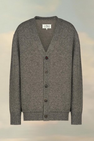 Maison Margiela Elbow Patch Cardigan Grå | SE_MM94401