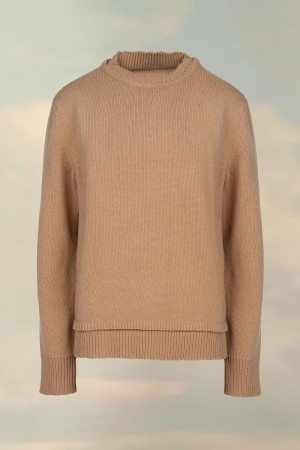 Maison Margiela Elbow Patch Sweater Bruna | SE_MM67737