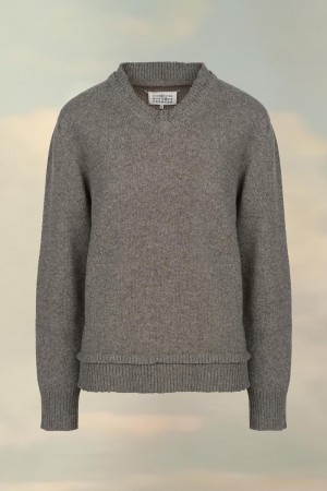 Maison Margiela Elbow Patch Sweater Grå | SE_MM21513