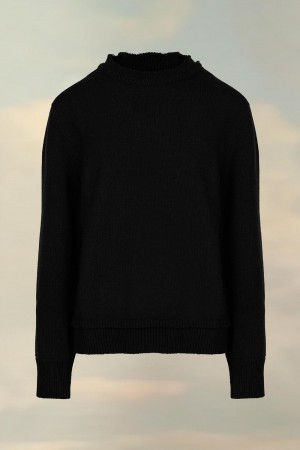 Maison Margiela Elbow Patch Sweater Svarta | SE_MM60884