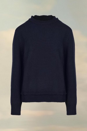 Maison Margiela Elbow Patch Sweater Svarta | SE_MM35795