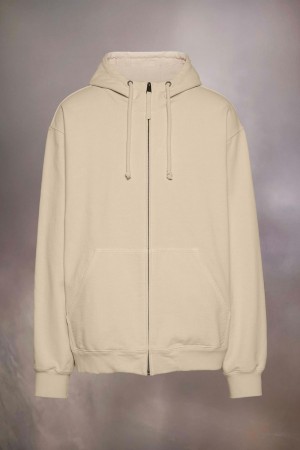 Maison Margiela Embroidered Logo Hoodie Khaki | SE_MM62058