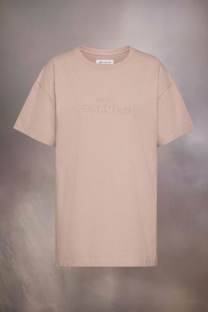 Maison Margiela Embroidered Logo T-shirt Korall | SE_MM27702