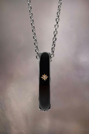 Maison Margiela Enamel Necklace Svarta | SE_MM61500