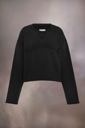 Maison Margiela Firm Fleece Sweatshirt Svarta | SE_MM38191