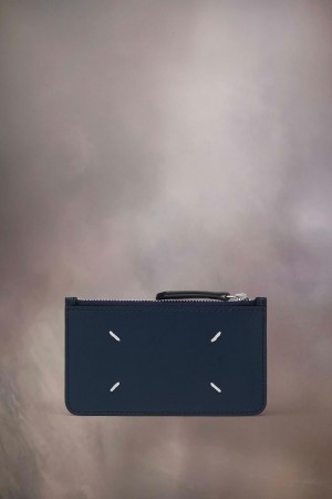 Maison Margiela Four Stitches Cardholder Blå | SE_MM50369