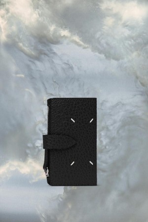 Maison Margiela Four Stitches Zip Wallet Svarta | SE_MM61663