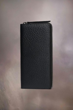 Maison Margiela Four Stitches Zip-around Wallet Svarta | SE_MM78643