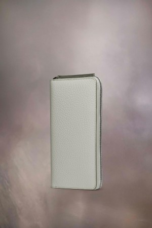 Maison Margiela Four Stitches Zip-around Wallet Gröna | SE_MM12125
