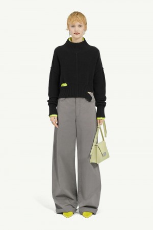 Maison Margiela Gauge Black Boxy Distressed Jumper Svarta | SE_MM87760