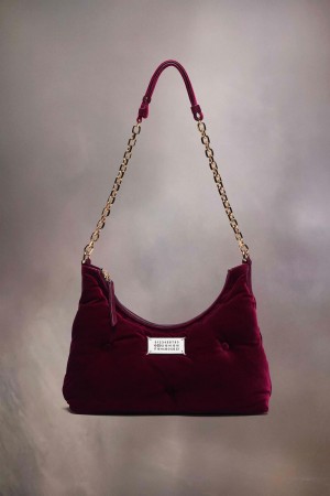 Maison Margiela Glam Slam Hobo Small Röda | SE_MM90933