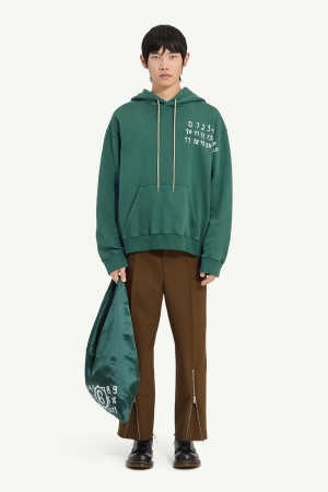 Maison Margiela Hooded Sweatshirt Gröna | SE_MM47037
