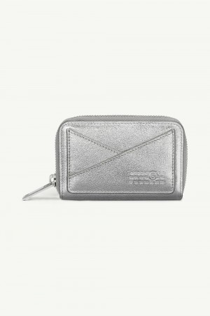 Maison Margiela Japanese 6 Zip Around Wallet Silver | SE_MM73364
