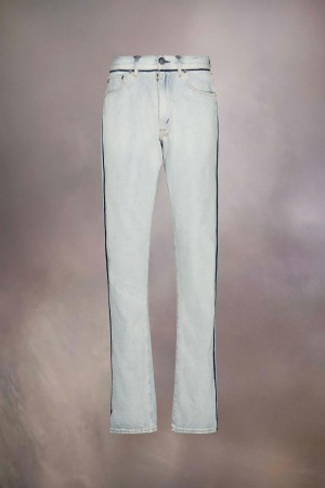 Maison Margiela Japanese Denim Turn-up Jeans Ljusblå | SE_MM58329