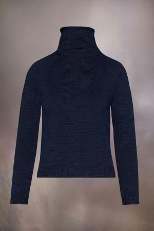 Maison Margiela Knit High-neck Sweater Svarta | SE_MM55429