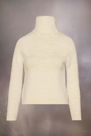 Maison Margiela Knit High-neck Sweater Vita | SE_MM98307