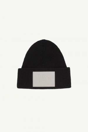 Maison Margiela Knitted Beanie Svarta Grå | SE_MM64714