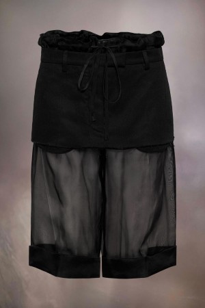 Maison Margiela Layered Skirt Shorts Svarta | SE_MM30233
