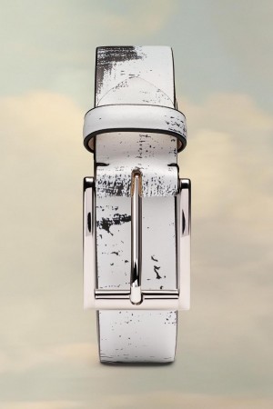 Maison Margiela Leather Belt Silver | SE_MM31530