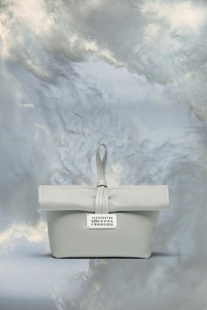 Maison Margiela Leather Clutch Ljusblå | SE_MM73754