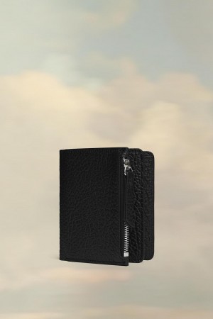 Maison Margiela Leather Flap Wallet Svarta | SE_MM56021