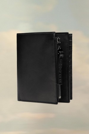 Maison Margiela Leather Zip Wallet Svarta | SE_MM79922