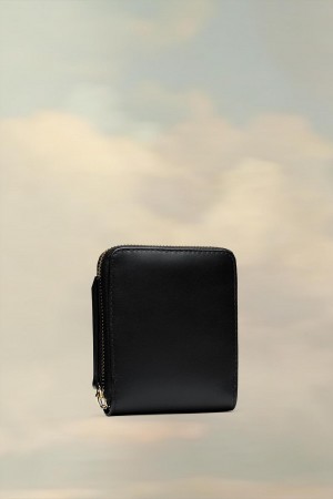 Maison Margiela Leather Zip-around Wallet Small Svarta | SE_MM99689