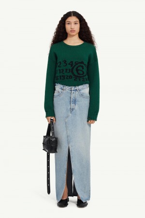 Maison Margiela Long Skirt Blå | SE_MM14254